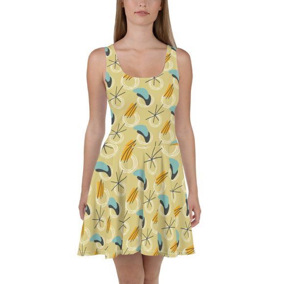 Plus Size Mid Century Atomic Pin Up Dress - Picture 1 of 14
